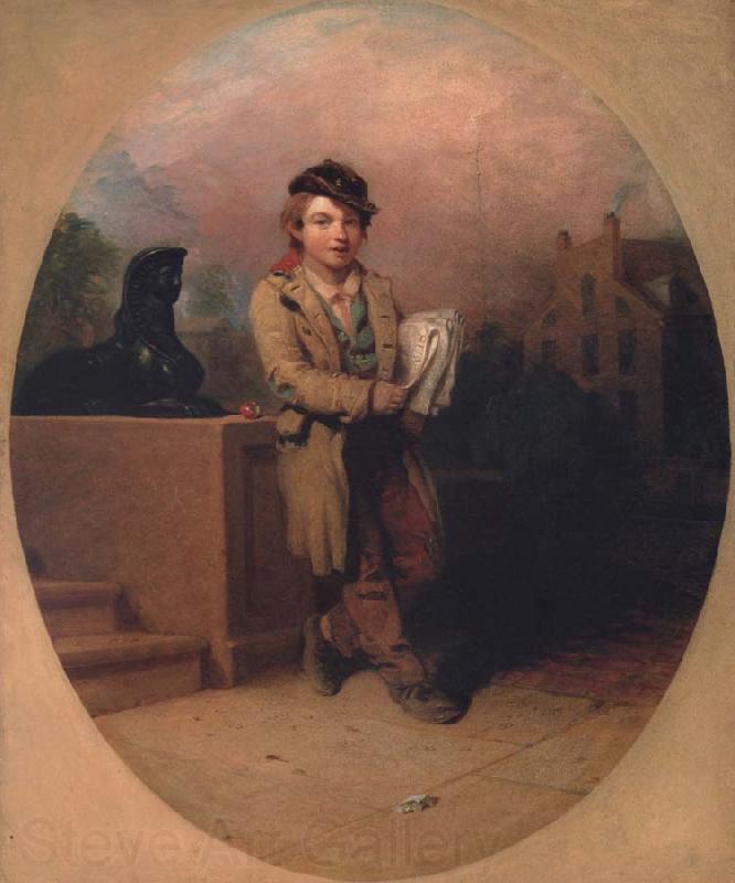 Henry Inman News Boy France oil painting art